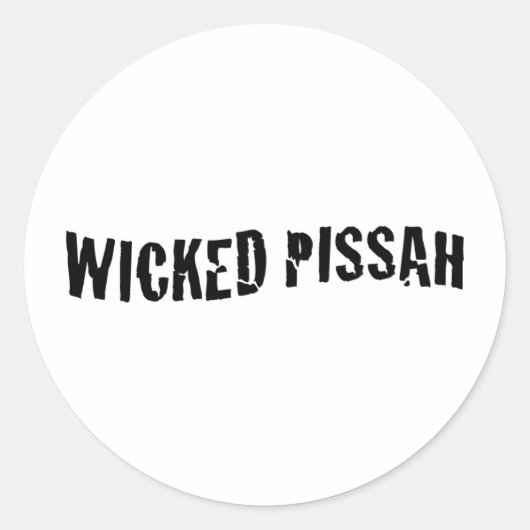 Wwerken Pissah Ronde Sticker (Voorkant)