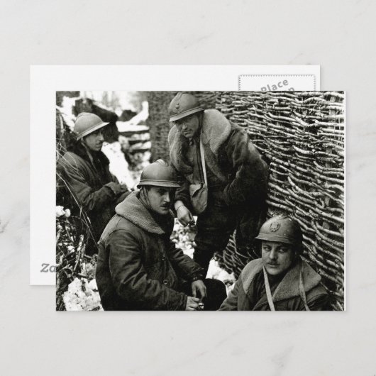 WWI American Field Service Briefkaart (Voorkant / Achterkant)