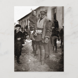 WWI American Field Serviceman + French Orphans Briefkaart