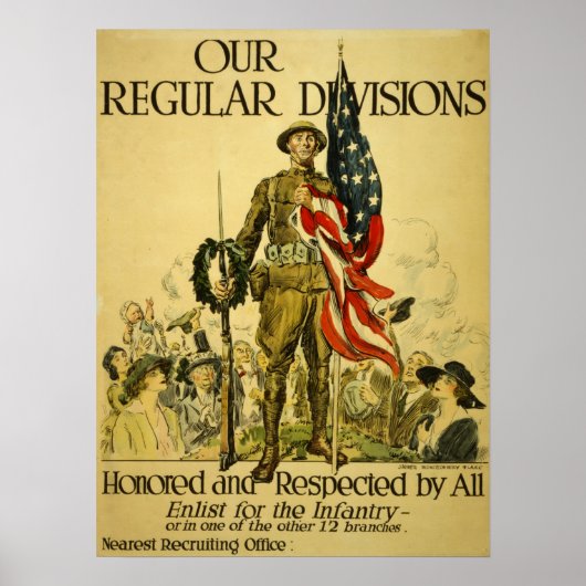 WWI American rekrutering poster (Voorkant)