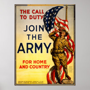 WWI American rekrutering poster