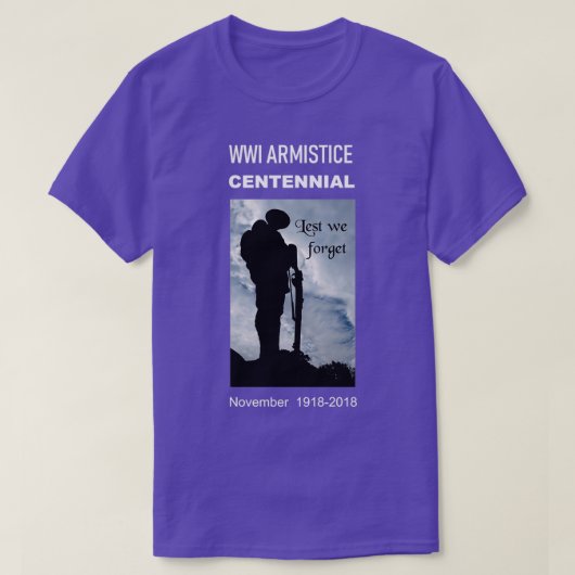 WWI Armistice Centennial T-shirt (Design voorkant)