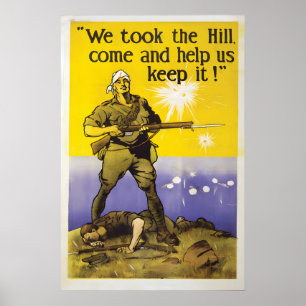 WWI Australische rekruterings poster We Took The H