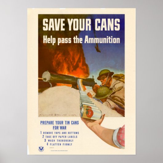 WWI bespaar je kabels Poster (Voorkant)