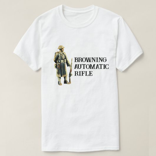 WWI Doughboy BAR geweer T-shirt (Design voorkant)