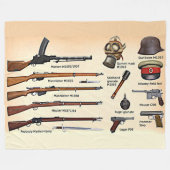 WWI DUITSE MILITAIRE UITRUSTING FLEECE DEKEN (Voorkant (Horizontaal))