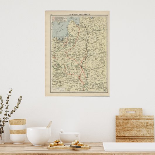 WWI Eastern Front Map Poster (Keuken)