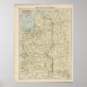 WWI Eastern Front Map Poster (Voorkant)