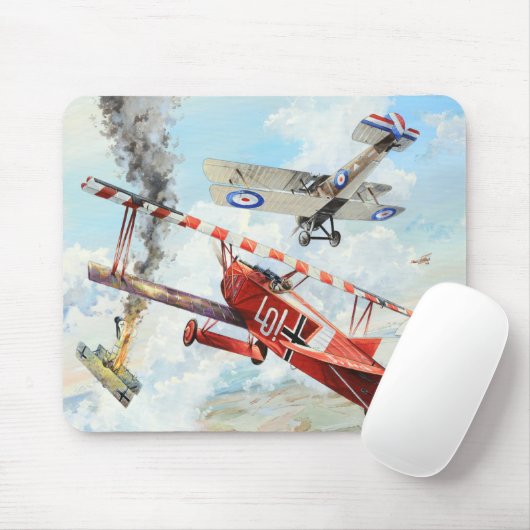 WWI ERNST UDET FOKKER D. VII MOUSEPAD MUISMAT (Met muis)