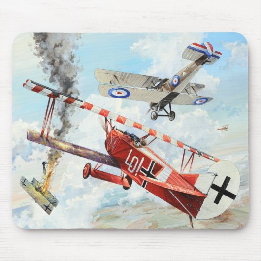 WWI ERNST UDET FOKKER D. VII MOUSEPAD MUISMAT (Voorkant)