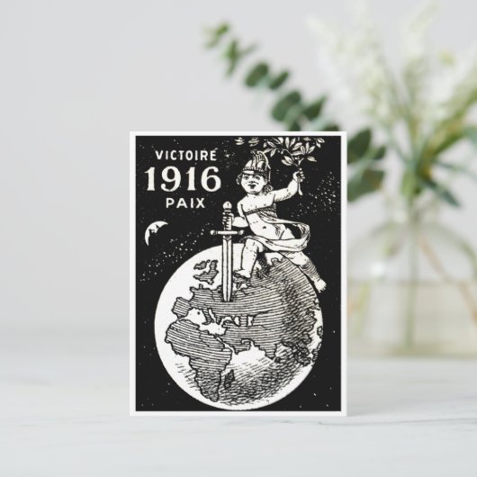 WWI French Victory Briefkaart (Staand voorkant)