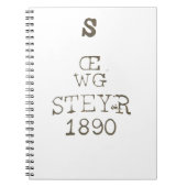 WWI German Austria Gewehr Steyr  Notitieboek (Voorkant)