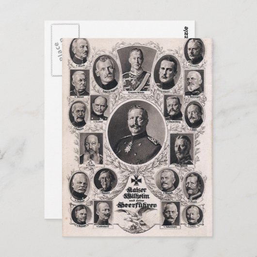 WWI German Command Briefkaart (Voorkant / Achterkant)