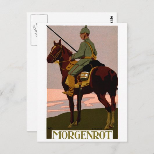 WWI German Uhlan Briefkaart (Voorkant / Achterkant)