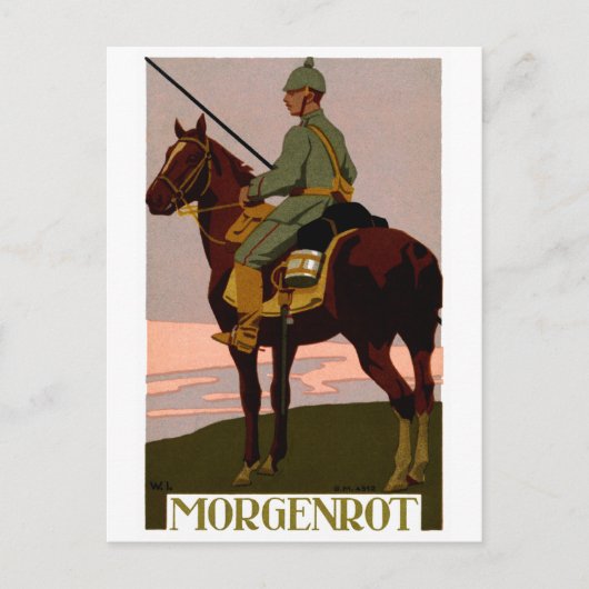 WWI German Uhlan Briefkaart (Voorkant)