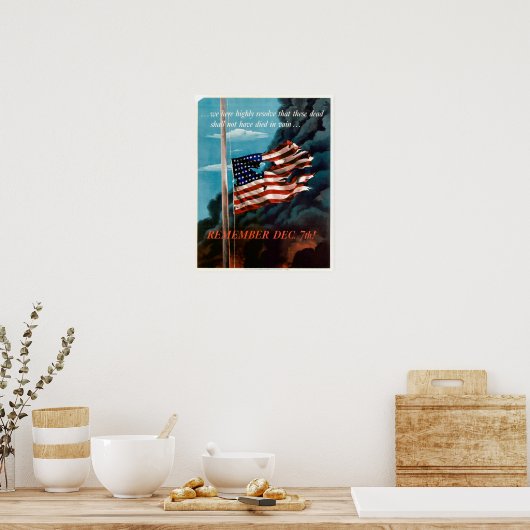 WWI herinner me 7 dec. Poster (Keuken)