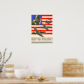 WWI hou 'Em aan het rollen! Poster (Keuken)