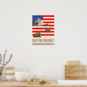 WWI hou 'Em aan het rollen! Poster (Keuken)