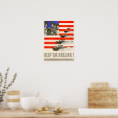 WWI hou 'Em aan het rollen! Poster (Keuken)