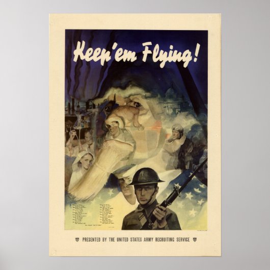 WWI hou 'Em Flying' Poster (Voorkant)