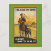 WWI Irish Recruiting Poster Briefkaart (Voorkant)