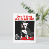 WWI Marine Corps Devil Dog Briefkaart (Staand voorkant)
