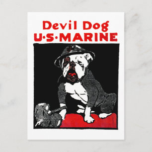 WWI Marine Corps Devil Dog Briefkaart