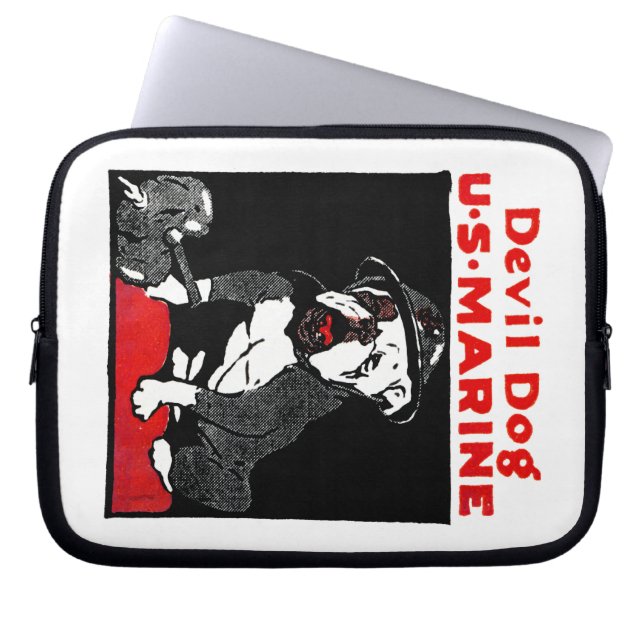 WWI Marine Corps Devil Dog Laptop Sleeve (Voorkant)