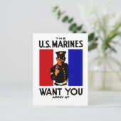  WWI Marine Recruitment Poster Briefkaart (Staand voorkant)