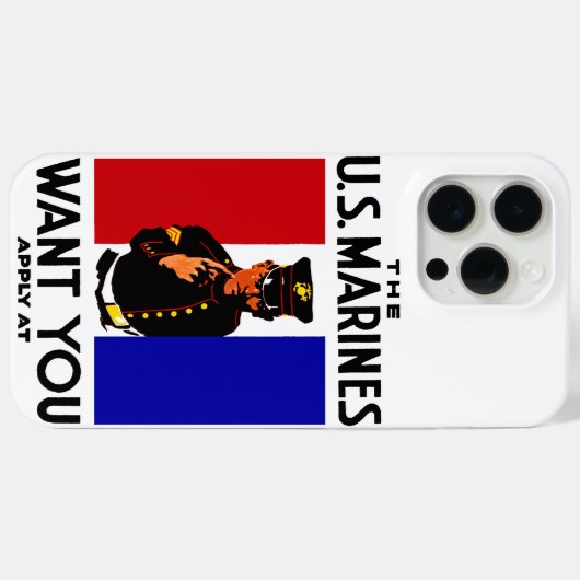  WWI Marine Recruitment Poster Case-Mate iPhone Case (Achterkant (horizontaal))