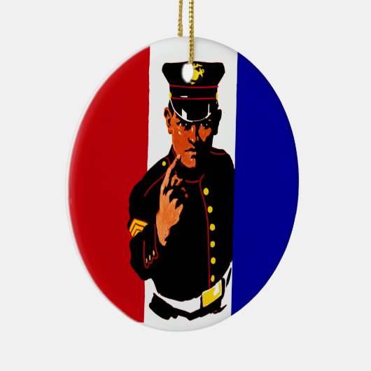  WWI Marine Recruitment Poster Keramisch Ornament (Rechts)