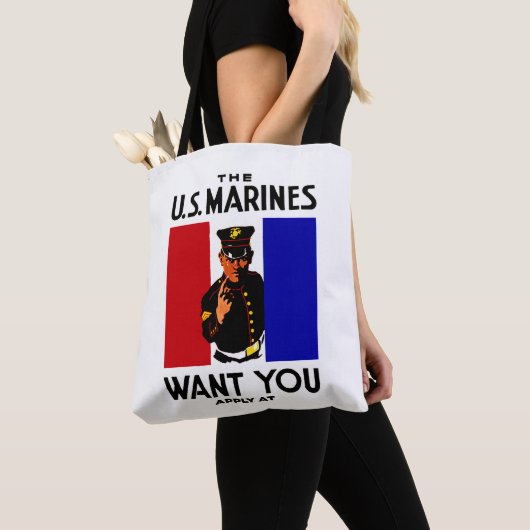  WWI Marine Recruitment Poster Tote Bag (Dichtbij)
