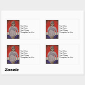 WWI Meisje in Vlag Jurk Rechthoekige Sticker (Vel)