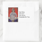 WWI Meisje in Vlag Jurk Rechthoekige Sticker (Tas)