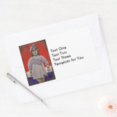 WWI Meisje in Vlag Jurk Rechthoekige Sticker (Envelop)