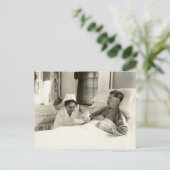 WWI Nurse en Soldier Briefkaart (Staand voorkant)