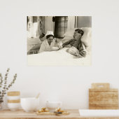 WWI Nurse leest voor hergebruik van Soldaat Poster (Keuken)