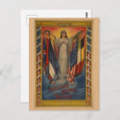  WWI Peace Justice Liberty Briefkaart (Voorkant / Achterkant)