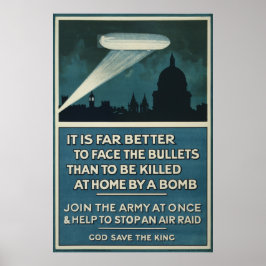 WWI poster 20 x 30 voor werving Brits leger