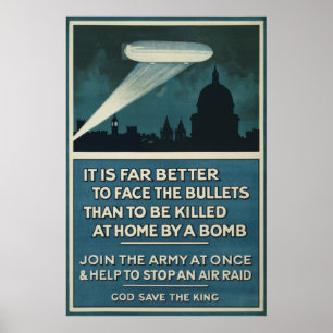 WWI poster 20 x 30 voor werving Brits leger