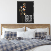 WWI Poster - Boeken gezocht Canvas Afdruk (Insitu (Slaapkamer))