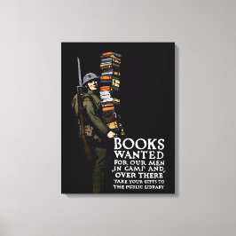  WWI Poster - Boeken gezocht Canvas Afdruk