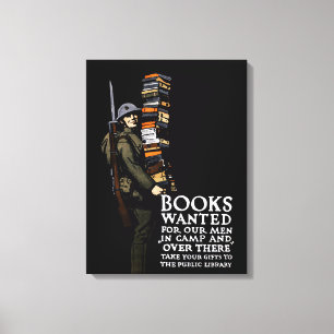 WWI Poster - Boeken gezocht Canvas Afdruk