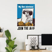 WWI Propagandaposter Australië AIF Werving Poster (Thuiskantoor)