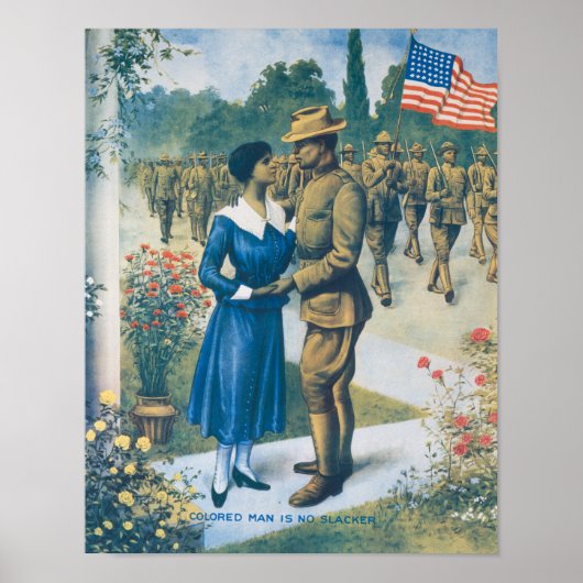 WWI-replica-poster: Kleurling is geen slappeling Poster (Voorkant)