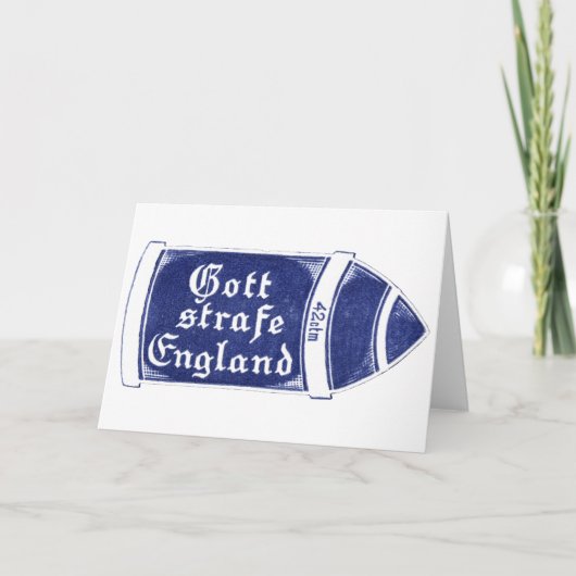 WWI straft Engeland Kaart (Voorkant)