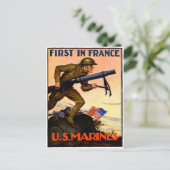 WWI US Marines Briefkaart (Staand voorkant)