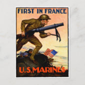 WWI US Marines Briefkaart (Voorkant)
