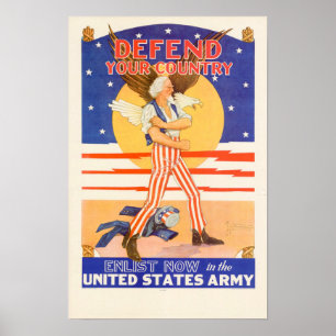 WWI Verdedig uw land Poster