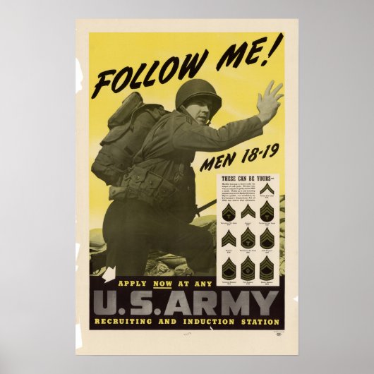 WWI volg me! Poster (Voorkant)